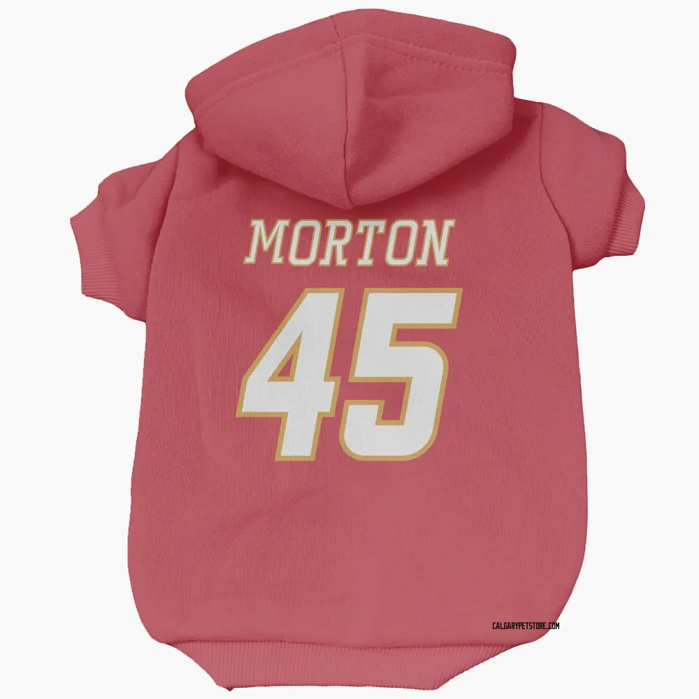 Calgary Flames Sam Morton Red White Pet Hoodie for Dog & Cat