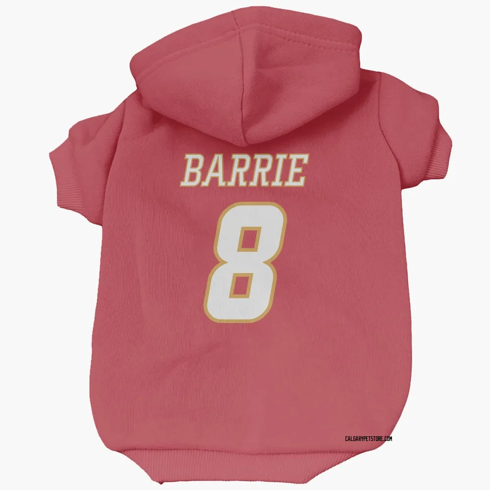 Calgary Flames Tyson Barrie Red White Pet Hoodie for Dog & Cat