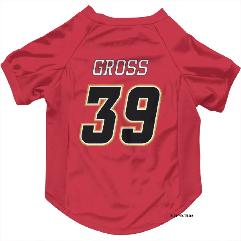 Calgary Flames Tyson Gross Red Black Pet Jersey for Dog & Cat