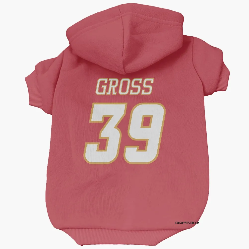 Calgary Flames Tyson Gross Red White Pet Hoodie for Dog & Cat