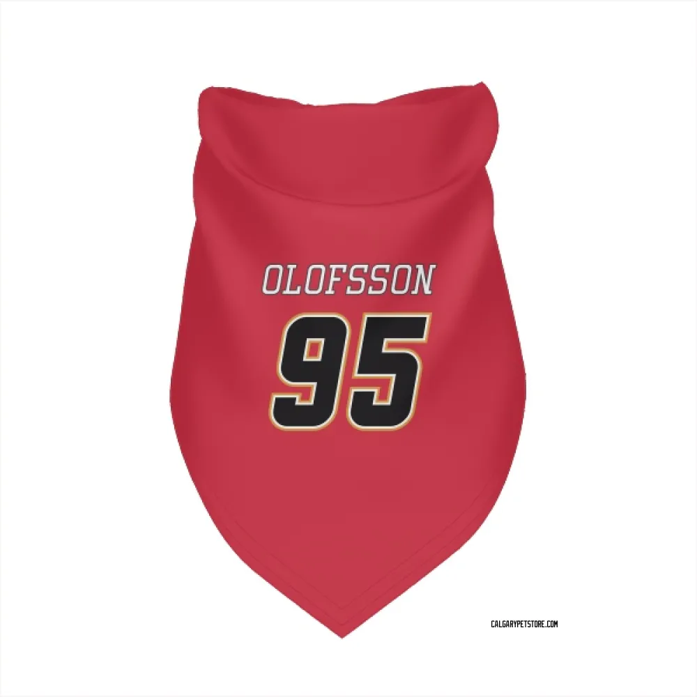 Calgary Flames Victor Olofsson Red Black Pet Bandana for Dog & Cat