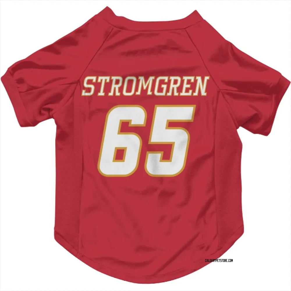 Calgary Flames William Stromgren Red White Pet Jersey for Dog & Cat