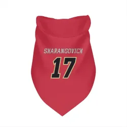Calgary Flames Yegor Sharangovich Red Black Pet Bandana for Dog & Cat