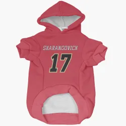 Calgary Flames Yegor Sharangovich Red Black Pet Hoodie for Dog & Cat