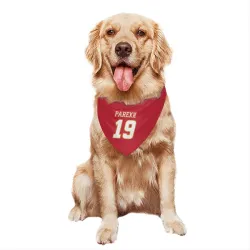 Calgary Flames Zayne Parekh Red White Pet Bandana for Dog & Cat